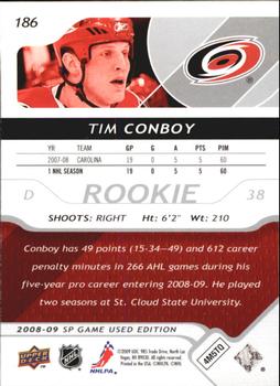 2008-09 SP Game Used #186 Tim Conboy Back