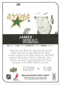 2008-09 Collector's Choice #229 James Neal Back