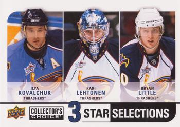 2008-09 Collector's Choice #252 Ilya Kovalchuk / Kari Lehtonen / Bryan Little Front