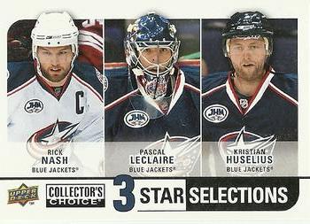 2008-09 Collector's Choice #259 Rick Nash / Pascal Leclaire / Kristian Huselius Front
