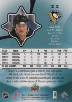 2012-13 Upper Deck The Cup - 2012-13 Upper Deck Ultimate Collection #22 Mario Lemieux Back