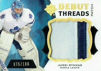 2012-13 Upper Deck The Cup - 2012-13 Upper Deck Ultimate Collection: Debut Threads Patches #UDTP-JR Jussi Rynnas Front