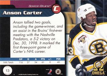 1998-99 Pacific Omega #13 Anson Carter Back