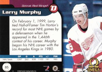 1998-99 Pacific Omega #85 Larry Murphy Back