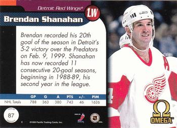 1998-99 Pacific Omega #87 Brendan Shanahan Back