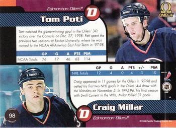 1998-99 Pacific Omega #98 Tom Poti / Craig Millar Back