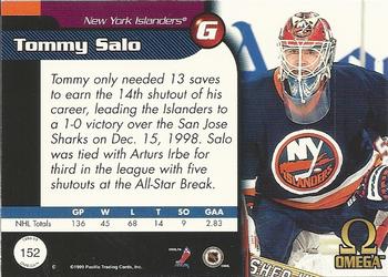 1998-99 Pacific Omega #152 Tommy Salo Back
