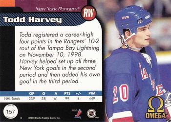 1998-99 Pacific Omega #157 Todd Harvey Back