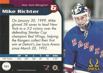 1998-99 Pacific Omega #161 Mike Richter Back