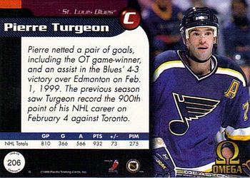 1998-99 Pacific Omega #206 Pierre Turgeon Back