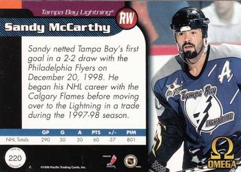 1998-99 Pacific Omega #220 Sandy McCarthy Back