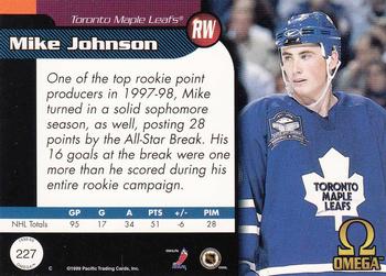 1998-99 Pacific Omega #227 Mike Johnson Back