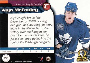 1998-99 Pacific Omega #230 Alyn McCauley Back