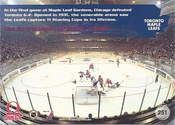 1998-99 Pacific Omega #251 Last Game at Maple Leaf Gardens Back