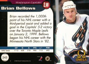 1998-99 Pacific Omega #243 Brian Bellows Back