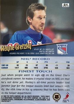 1998-99 Finest - Refractors #64 Wayne Gretzky Back