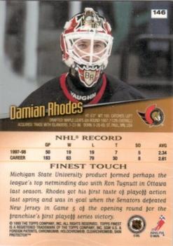 1998-99 Finest - Refractors #146 Damian Rhodes Back