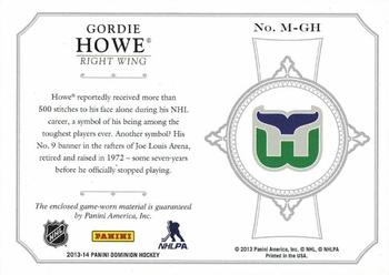2013-14 Panini Dominion - Mammoth Jerseys #M-GH Gordie Howe Back