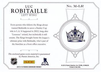 2013-14 Panini Dominion - Mammoth Jerseys #M-LR Luc Robitaille Back