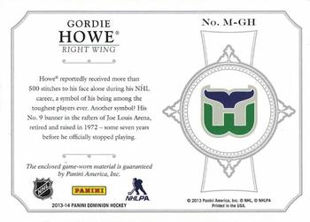 2013-14 Panini Dominion - Mammoth Jerseys Prime #M-GH Gordie Howe Back