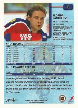 1999-00 O-Pee-Chee #10 Pavel Bure Back