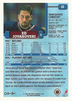 1999-00 O-Pee-Chee #35 Ed Jovanovski Back