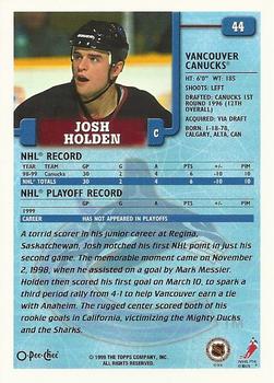 1999-00 O-Pee-Chee #44 Josh Holden Back