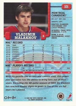 1999-00 O-Pee-Chee #101 Vladimir Malakhov Back