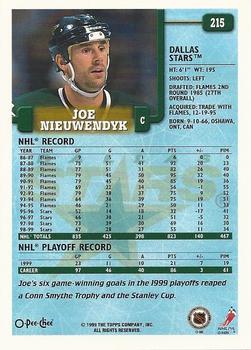 1999-00 O-Pee-Chee #215 Joe Nieuwendyk Back