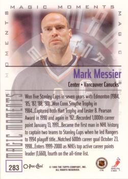 1999-00 O-Pee-Chee #283 Mark Messier Back