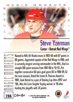 1999-00 O-Pee-Chee #286 Steve Yzerman Back