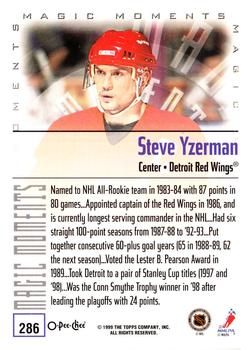 1999-00 O-Pee-Chee #286 Steve Yzerman Back