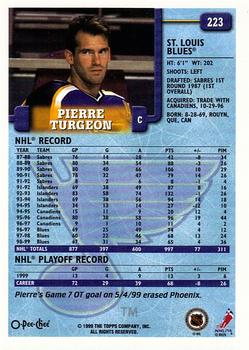 1999-00 O-Pee-Chee #223 Pierre Turgeon Back