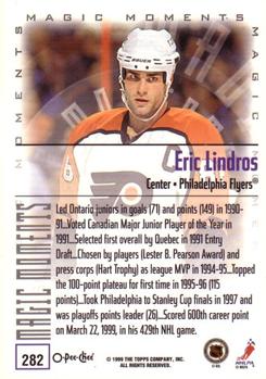 1999-00 O-Pee-Chee #282 Eric Lindros Back