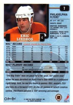 1999-00 O-Pee-Chee #7 Eric Lindros Back