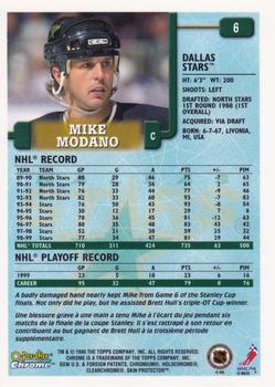 1999-00 O-Pee-Chee Chrome #6 Mike Modano Back