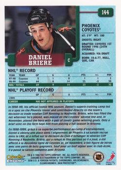 1999-00 O-Pee-Chee Chrome #144 Daniel Briere Back