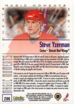 1999-00 O-Pee-Chee Chrome #286 Steve Yzerman Back