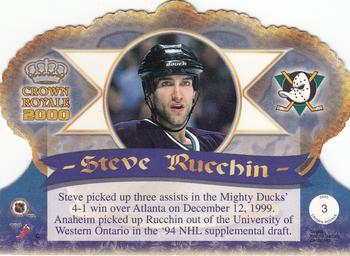 1999-00 Pacific Crown Royale #3 Steve Rucchin Back