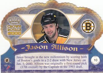 1999-00 Pacific Crown Royale #10 Jason Allison Back