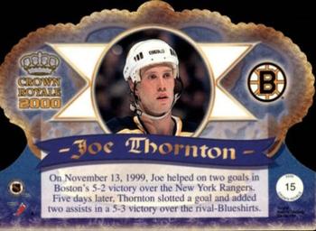 1999-00 Pacific Crown Royale #15 Joe Thornton Back