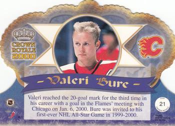1999-00 Pacific Crown Royale #21 Valeri Bure Back