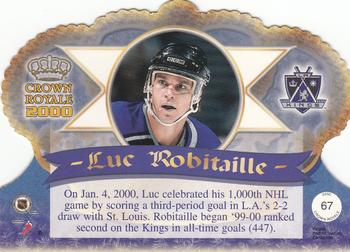 1999-00 Pacific Crown Royale #67 Luc Robitaille Back