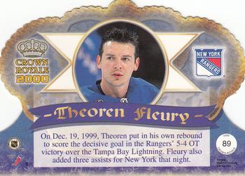 1999-00 Pacific Crown Royale #89 Theoren Fleury Back