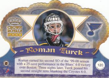 1999-00 Pacific Crown Royale #120 Roman Turek Back