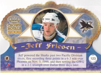 1999-00 Pacific Crown Royale #123 Jeff Friesen Back