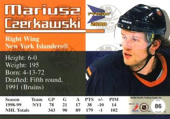 1999-00 Pacific Prism #86 Mariusz Czerkawski Back