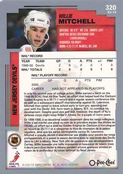 2000-01 O-Pee-Chee #320 Willie Mitchell Back