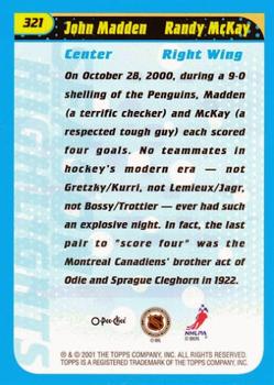 2001-02 O-Pee-Chee #321 John Madden / Randy McKay Back