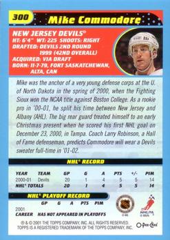 2001-02 O-Pee-Chee #300 Mike Commodore Back